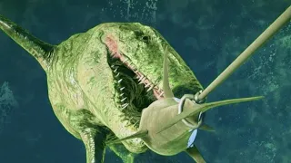 Mosasaurus Eats Great White Shark, Jurassic World Evolution 2