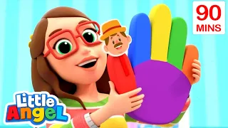 Finger Family Puppet Show | Little Angel | Kids Show | Fun Time | Creepy Crawlies