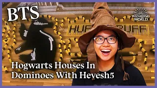 BTS: Harry Potter Hogwarts Houses in Dominoes (ft. Sorting Hat!)