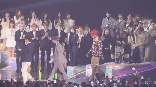 181201 워너원,여자친구,여자아이들 - 방탄소년단(BTS) 글로벌아티스트상 수상소감 Reaction [4K]  직캠  by Mera