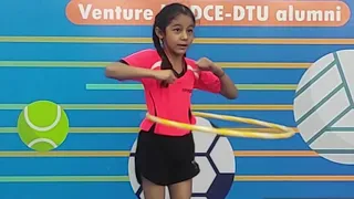 MAXIMUM NUMBER OF HULA HOOP ROTATIONS IN 30 SECONDS BY A KID
