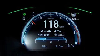 Fuel Consumption 120 km/h set on cruise control (Benzinverbrauch) Honda Civic 1.5 Turbo 182 PS CVT