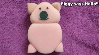 Piggy Using Sponge | Crafarts | Creative Crafts | Peppa Pig