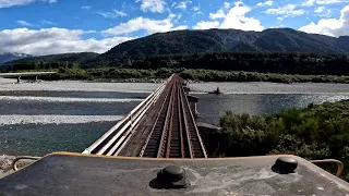 TranzApline over the Southern Alps - Fastest train on the West Coast NZ - Cab-View