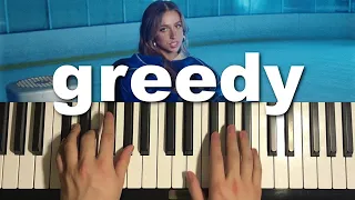 Tate McRae - greedy (Piano Tutorial Lesson)