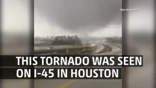 Houston Tornado Crosses I-45