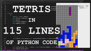 Building TETRIS in 115 LINES of python code