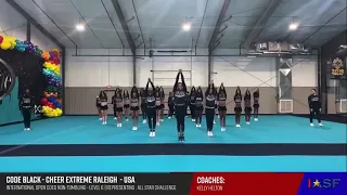 Cheer Extreme - Code Black - Virtual Worlds 2021 (Semi-Finals)