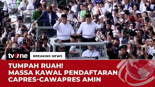 RAMAI! Pasangan AMIN Menuju Taman Suropati, Temui Relawan | Breaking News tvOne