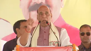 RM addresses a Public Meeting in Fatehpur Sikri Constituency, Uttar Pradesh