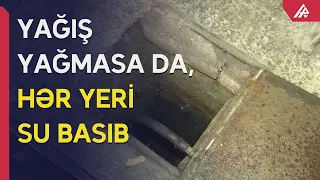 Bakıda sakinlər evlərinə girmək üçün qayıq axtarır: HƏR YER SU İÇİNDƏDİR - APA TV