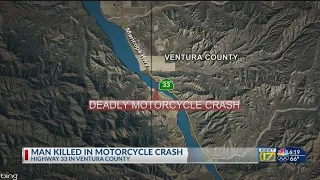 Man killed in motorcycle crash on Hwy. 33