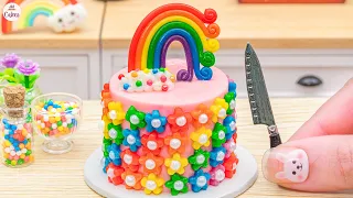 Sweet Rainbow Flower Cake🌈1000+ Miniature Rainbow Cake Recipe🌞Best Of Rainbow Cake Ideas