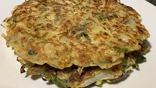 Cabbage Pancake an easy and healthy breakfast idea. A must try recipe.