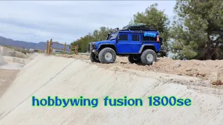 traxxas trx4 hobbywing fusion 1800se ,mini test      RC crawler