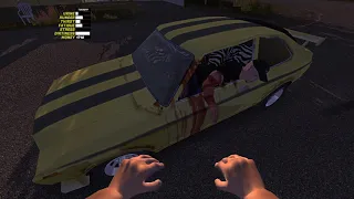 funniest way to kill the man in the yellow car. In my summer car