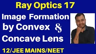 Ray Optics 17 :Image Formation By Convex and Concave Lens for different Positions of Object JEE/NEET