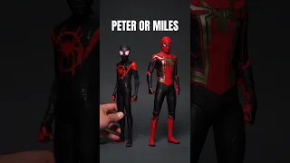 Peter Parker or Miles Morales? #spiderman #hottoys #marvel #milesmorales #spiderverse #peterparker