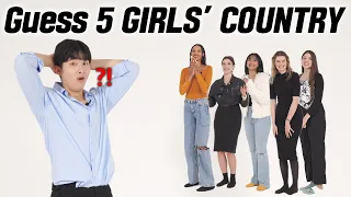 Asian guy guess 5 beautiful girls' Nationality!!