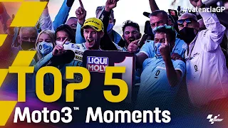 Top 5 Moto3™ Moments | 2021 #ValenciaGP