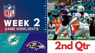 Miami Dolphins vs. Baltimore Ravens Full Highlights 2nd QTR | NFL Week 2, 2022