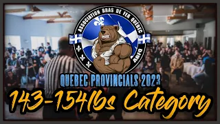 Quebec Arm Wrestling Provincial tournament 2023 - 143-154 lbs Category