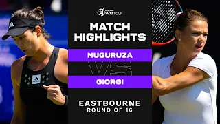 Garbiñe Muguruza vs. Camila Giorgi | 2022 Eastbourne Round of 16 | WTA Match Highlights