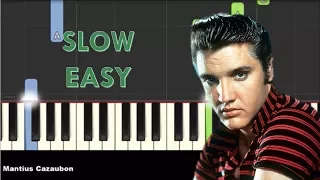 How To Play Can't Help Falling In Love by Elvis Presley on Piano - Slow Easy Piano Tutorial - Notes