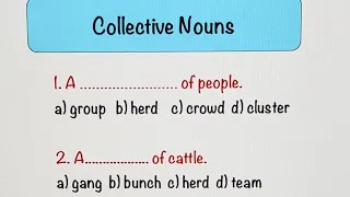 30 Collective Nouns | English Grammar Practice