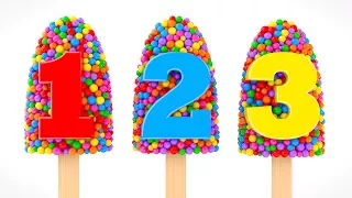 Learn Numbers with Colorful Balls Ice Cream - Colors and Numbers Collection