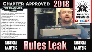 Chapter Approved  2018 Rules Leak Tactical analysis Warhammer 40k 8th Edition 2018