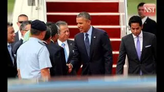 US President Barack Obama arrives  in Malaysia for historic visit