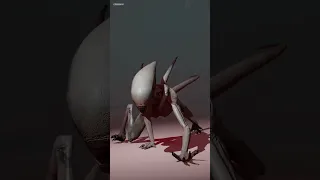 Alien Neomorph crawling cycle 3D animation / FPS comparison (12~120 FPS) Maya & Blender