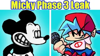 Friday Night Funkin' VS Mickey Mouse Phase 3 Leaked + Cutscene FNF MOD Sunday Night Fanmade