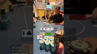 Jogando ERRADO Com MÃO SURREAL no POKER!? 🫨🤯🔥 #poquer #aprendapoker #pokernoseua #cashgame #vegas