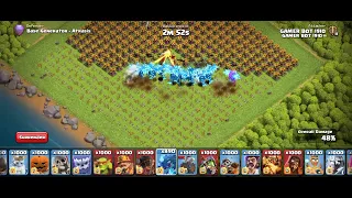 Full village of clan capital Spear Throwers Vs Max Electro Dragon (clash of clans) #clashofclans