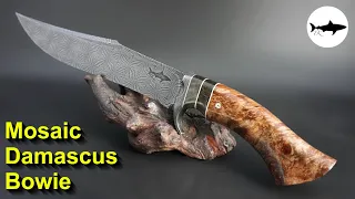 Forging a Mosaic Damascus Bowie Knife - The Complete Video