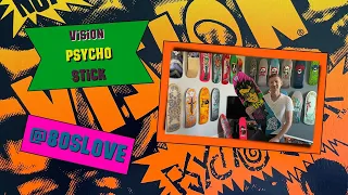 1986 Reissue of the 80s Iconic Vision Psycho Stick Skateboard Deck