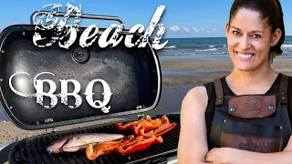 Mit dem WEBER Traveler am Strand Fisch und Gemüse grillen - herrlich!