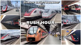 Züge beim Bahnhof Zürich Hauptbahnhof | Trains at Zurich Central Station (2021)