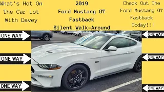 2019 Ford Mustang GT Fastback Car 5.0 V8 Automatic Oxford White Silent Walk Around Review of Vehicle