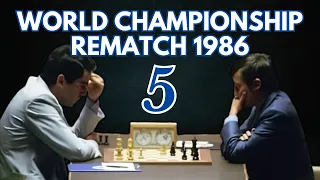Anatoly Karpov vs Garry Kasparov | World Championship Rematch 1986 | Round 5