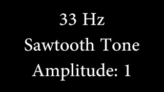 33 Hz Sawtooth Tone Amplitude 1