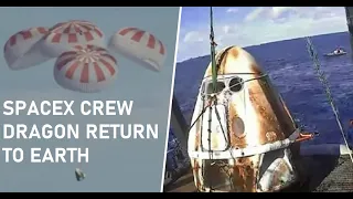 SpaceX Crew Demo-2 Splashdown - Recorded Video