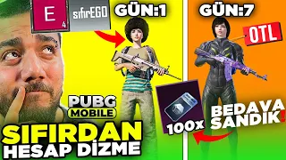 YENİ HESABIM! HİÇ PARA YÜKLEMEDEN HESAP DİZMEK MÜMKÜN MÜ? PUBG Mobile Sıfırdan Serisi