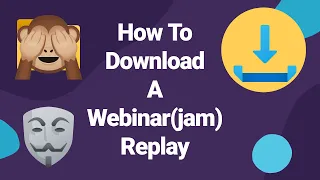 How To Download A Webinarjam Webinar Replay | Download/Save Webinar Video To Your Computer