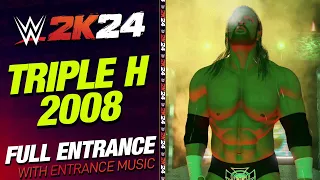 TRIPLE H 2008 WWE 2K24 ENTRANCE - #WWE2K24 TRIPLE H 08 FULL ENTRANCE WITH THEME