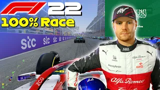 F1 22 - Full 100% Race Jeddah w/ Bottas | #SaudiArabianGP 🇸🇦