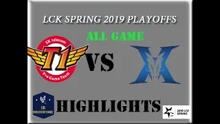 SKT vs  KZ Highlights ALL Game LCK Spring 2019 Playoffs Semifinals | SK Telecom T1 vs King Zone