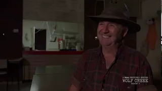 I love the laugh of Mick Taylor from Wolf Creek !!! :-)  😁👍